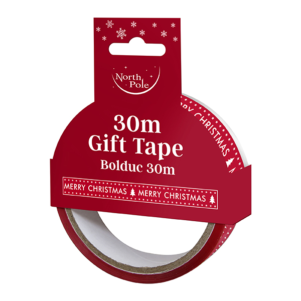 (image for) 30m Christmas Printed Gift Tape