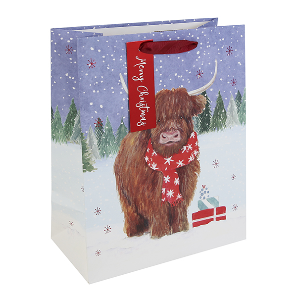 Highland Cow Kraft Large Gift Bags