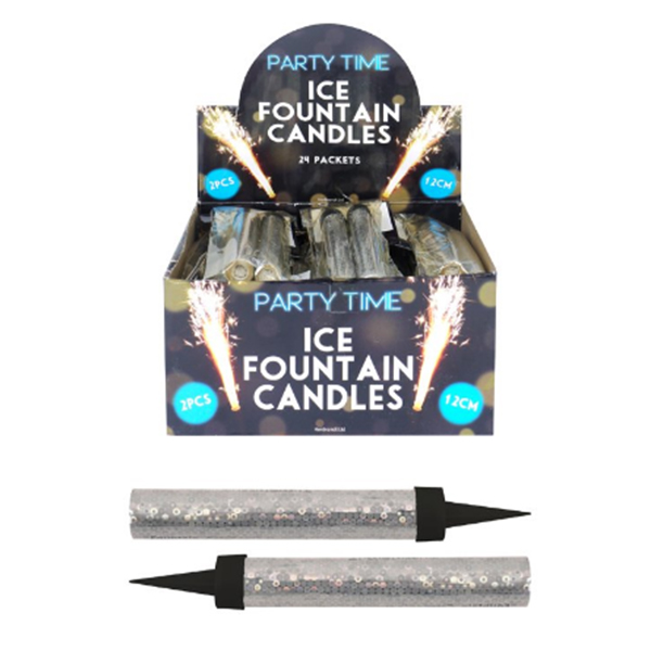 Silver Ice Fountain Sparklers 2pc