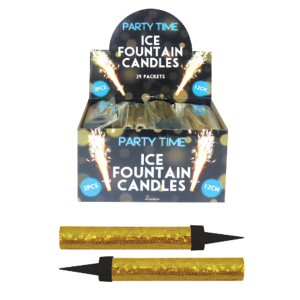 Gold Ice Fountain Sparklers 2pc