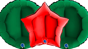 (image for) Christmas Plain Foils, Orbzs & Decorator Balloons