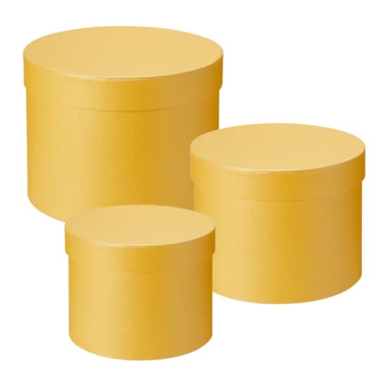 (image for) Set of 3 Hat Boxes - Yellow