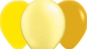 (image for) Yellow Solid Latex Balloons
