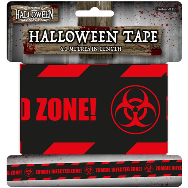 Zombie Infection Zone Halloween Warning Tape